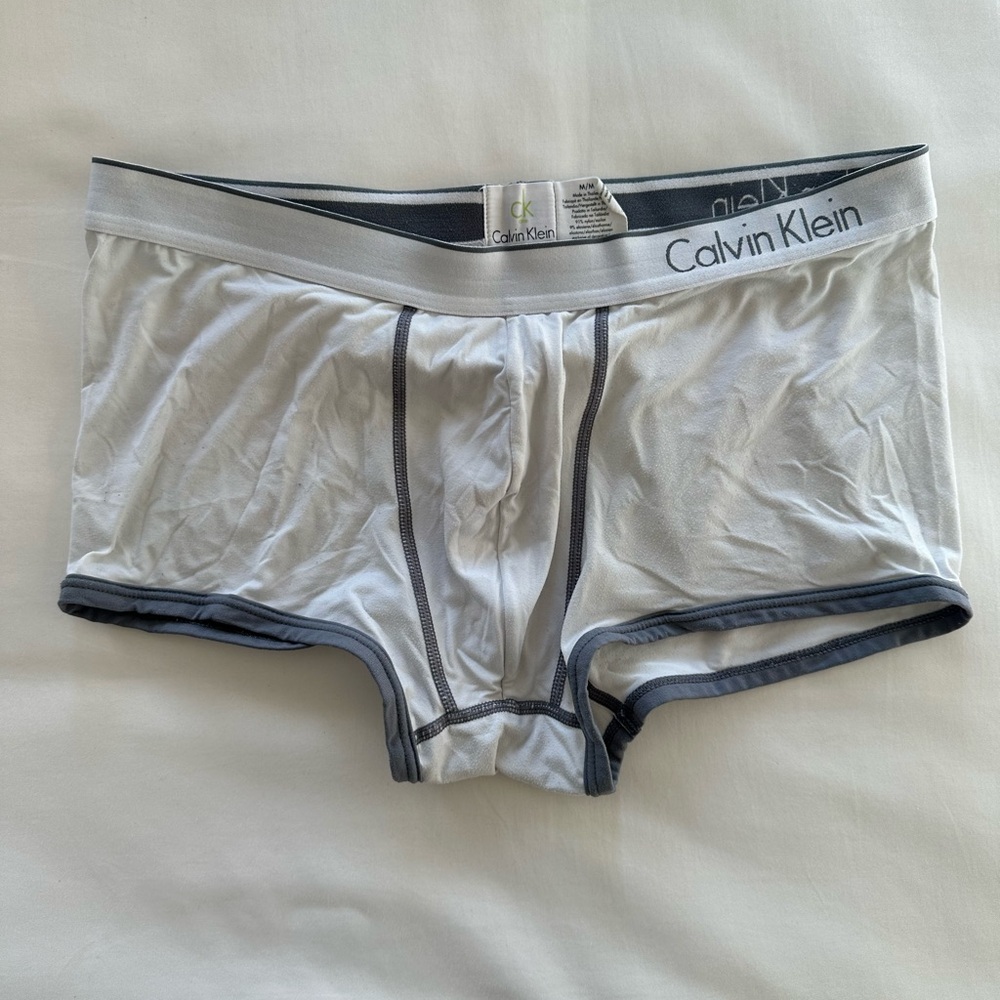 Calvin Klein White and Gray Boxer Briefs